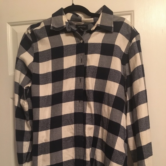 Lands' End Tops - Checkered Lands End Large Flannel